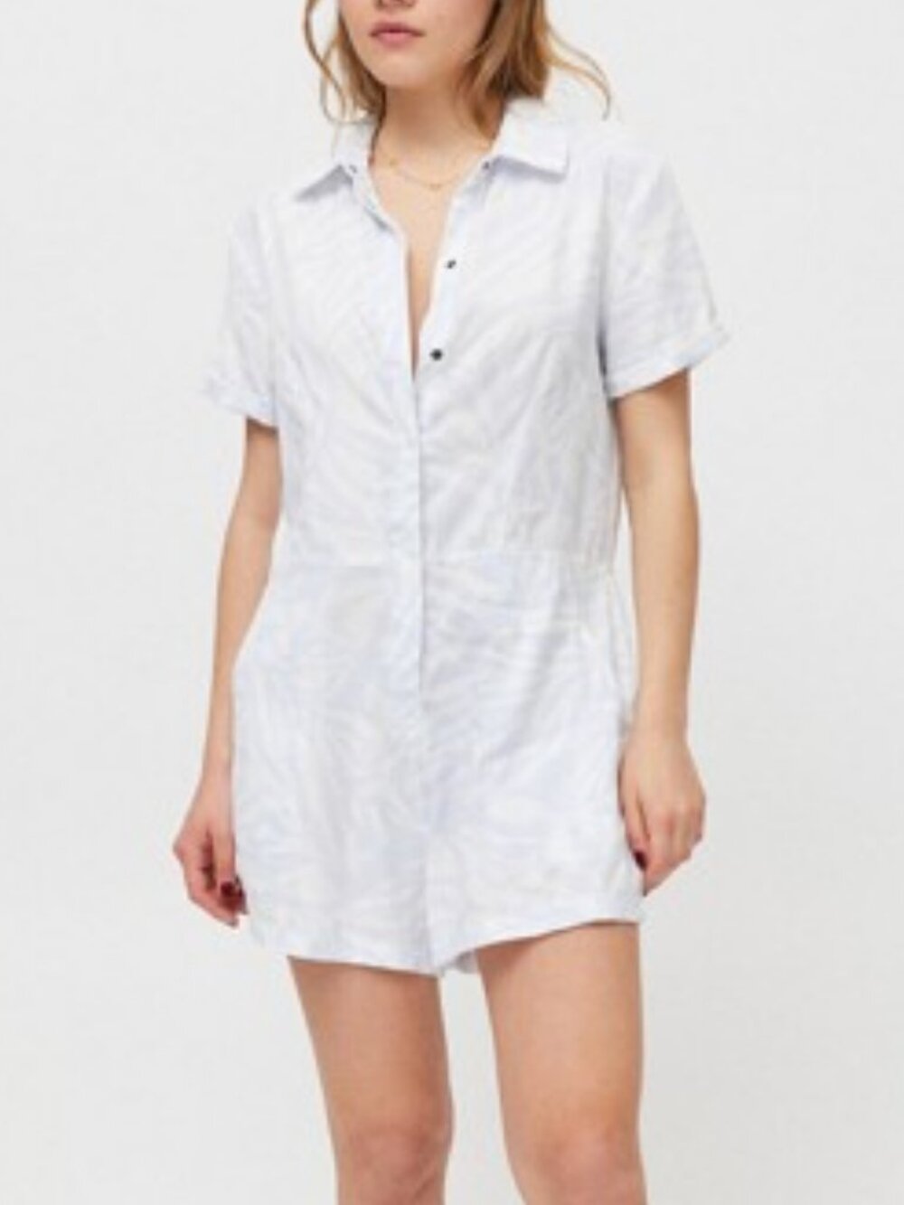 Billabong Heads Up Coverall romper white, grey women's size S